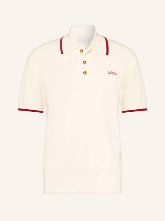 Zdjęcie produktu Drôle De Monsieur Koszulka Polo Z Dzianiny weiss Drole de Monsieur biały