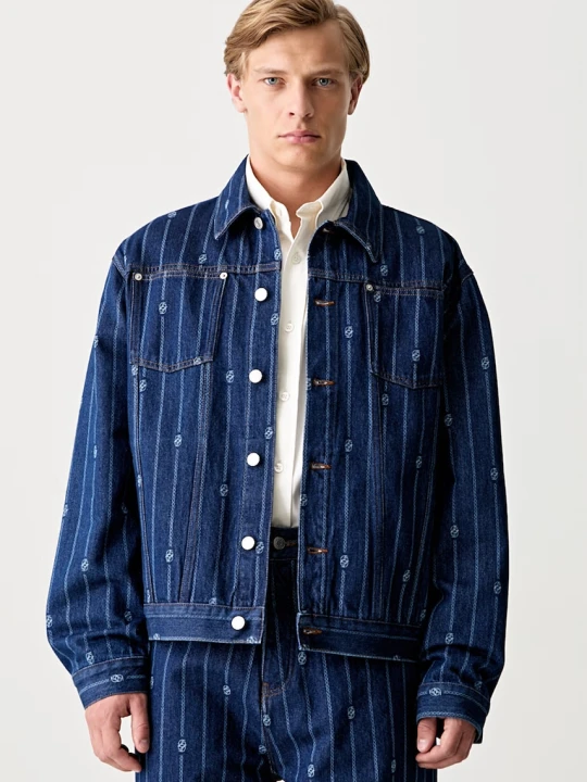 Zdjęcie produktu Drôle de Monsieur La veste Denim Monogramme kurtka jeansowa męska Drole de Monsieur