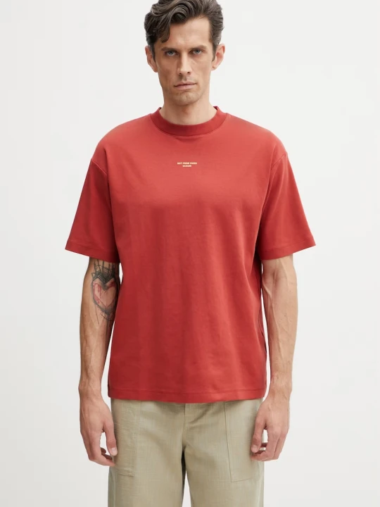Zdjęcie produktu Drôle de Monsieur Le T-shirt Slogan Classique T-shirt bawełniany męski Drole de Monsieur