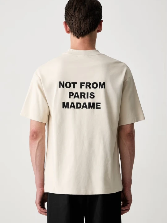 Zdjęcie produktu Drôle de Monsieur Le T-Shirt Slogan T-shirt bawełniany męski Drole de Monsieur