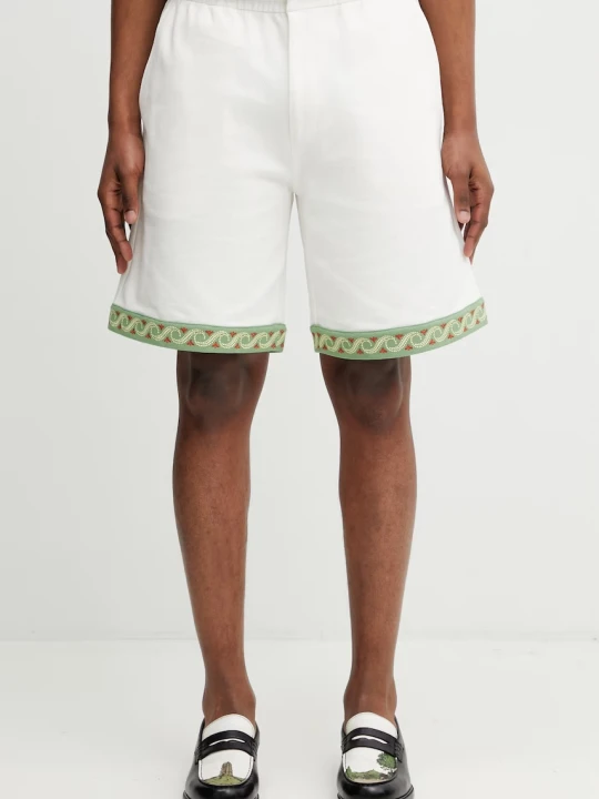 Zdjęcie produktu Drôle de Monsieur Short Piqué Brodé szorty bawełniane męskie Drole de Monsieur