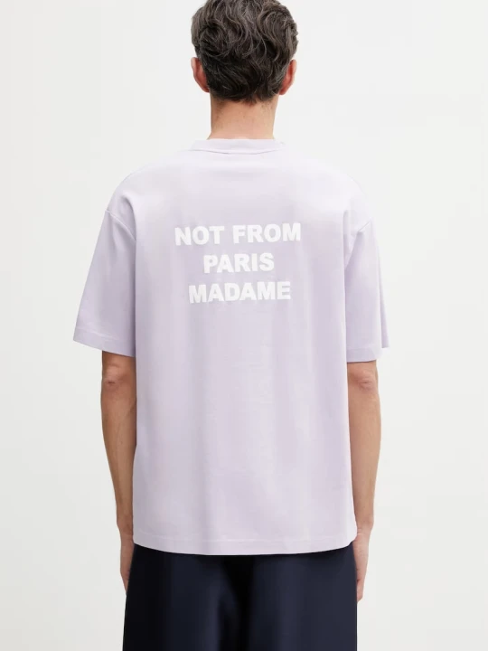 Zdjęcie produktu Drôle de Monsieur Slogan T-shirt męski bawełniany Drole de Monsieur