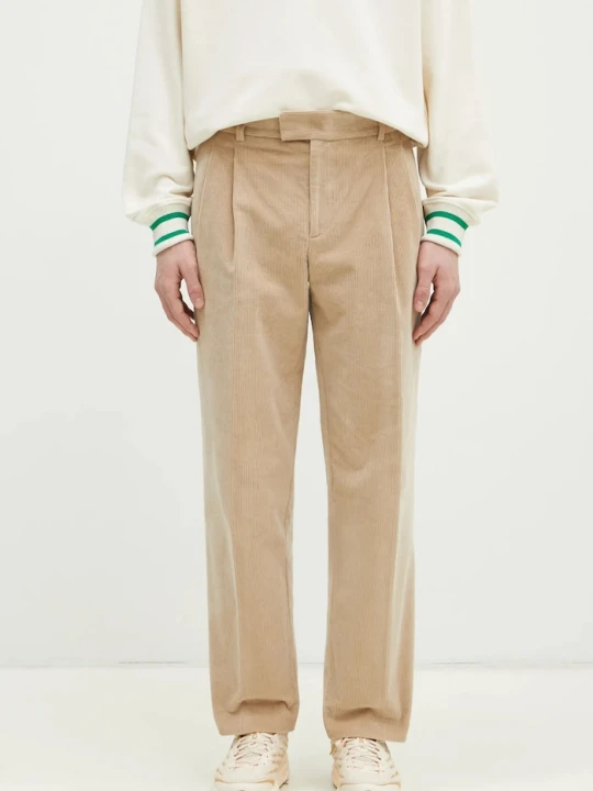 Zdjęcie produktu Drôle de Monsieur spodnie męskie sztruksowe Le Pantalon Golfeur Corduroy Drole de Monsieur beżowy