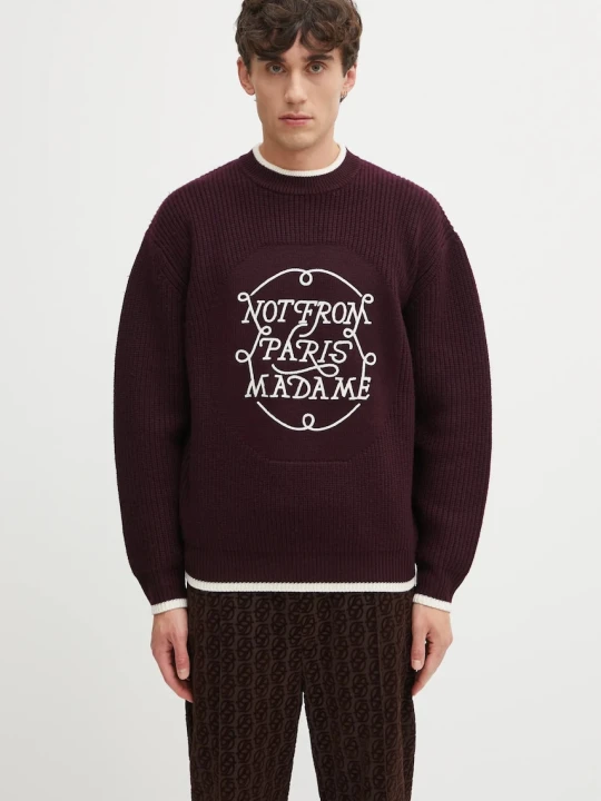 Zdjęcie produktu Drôle de Monsieur sweter wełniany La Maille Slogan Drole de Monsieur