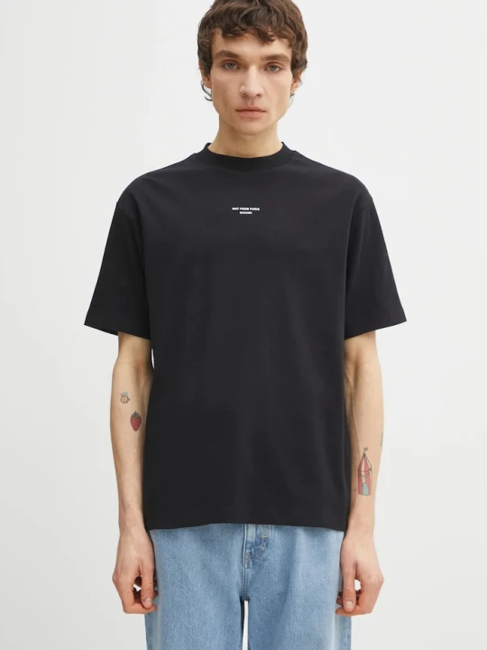 Zdjęcie produktu Drôle de Monsieur t-shirt bawełniany Le T-Shirt Slogan Classique Drole de Monsieur czarny