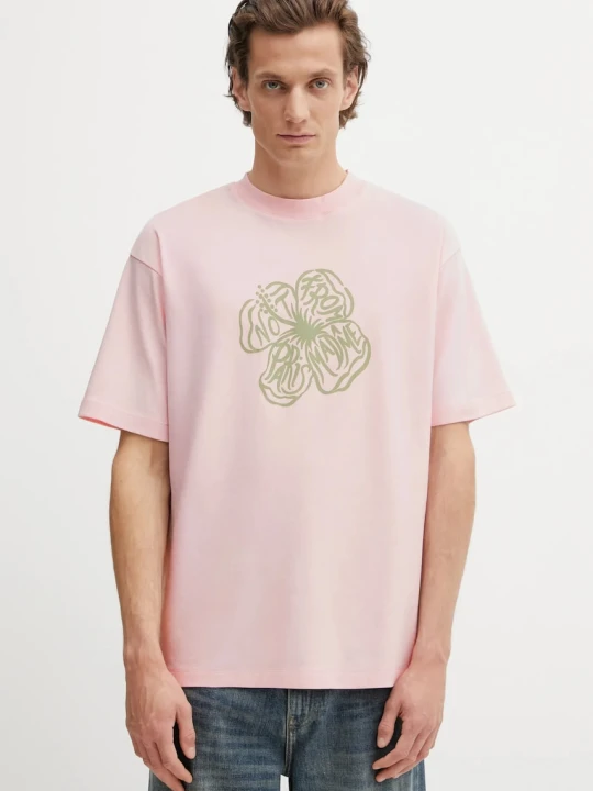 Zdjęcie produktu Drôle de Monsieur t-shirt bawełniany Slogan Hibiscus Drole de Monsieur
