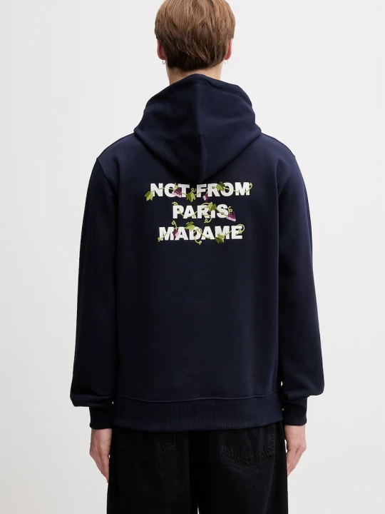 Zdjęcie produktu Drôle de Monsieur Vine Embroidered Slogan bluza z kapturem bawełniana męska Drole de Monsieur