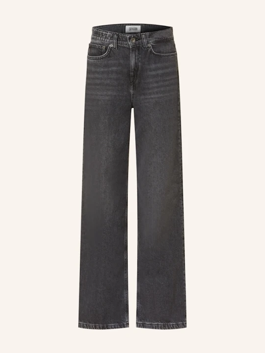 Zdjęcie produktu Drykorn Jeansy Wide Leg Flung grau 1050 schwarz-rot