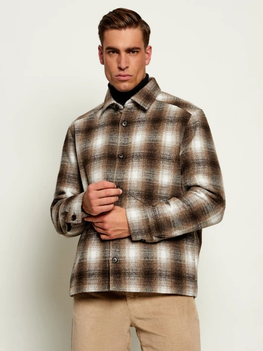 Zdjęcie produktu Drykorn Koszula Dieggo_P | Oversize fit | z dodatkiem wełny brązowy