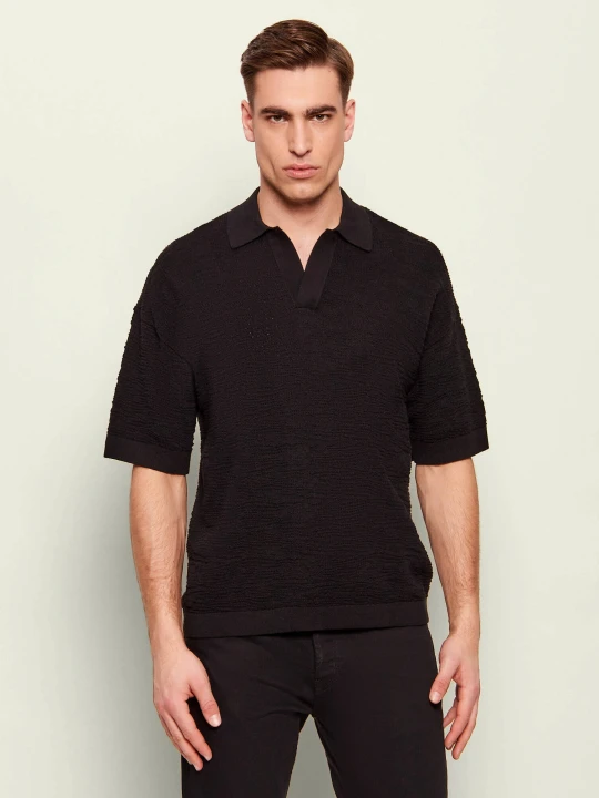 Zdjęcie produktu Drykorn Polo LAURENZZO | Oversize fit czarny