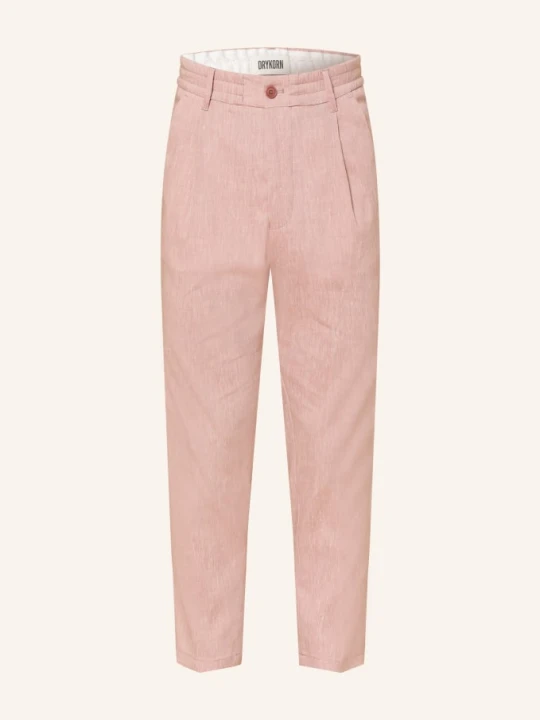 Zdjęcie produktu Drykorn Spodnie Garniturowe Chasy Extra Slim Fit Z Lnem rosa 4002 orange