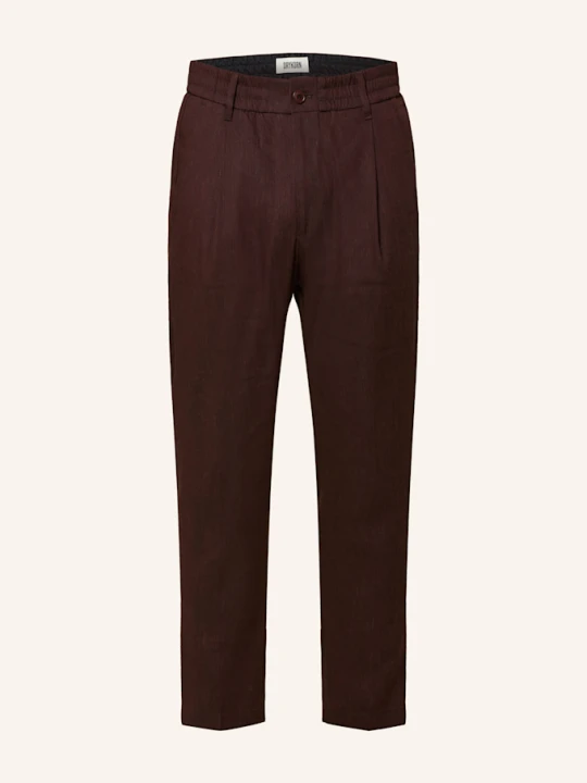Zdjęcie produktu Drykorn Spodnie Garniturowe Chasy Extra Slim Fit Z Lnem rot CIEMNOCZERWONY