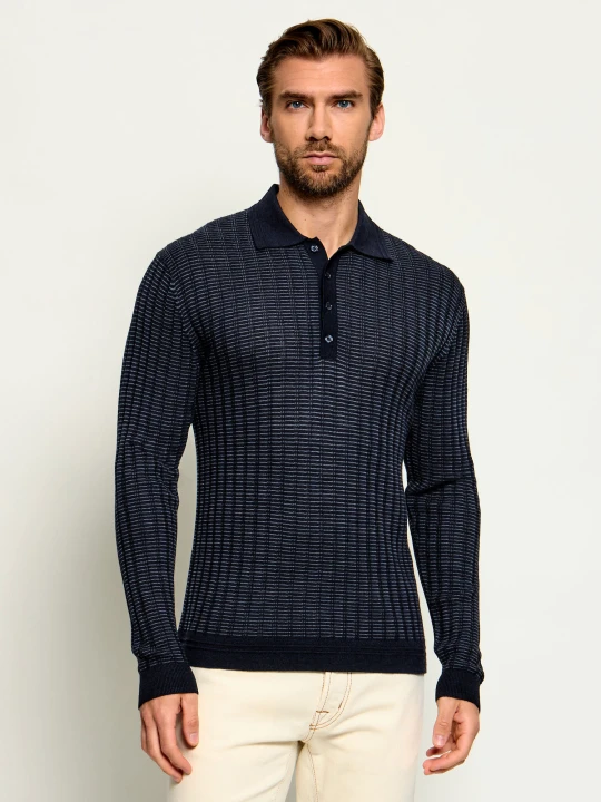 Zdjęcie produktu Drykorn Wełniany sweter Jonnte | Slim Fit granatowy