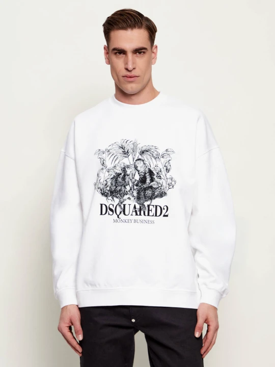 Zdjęcie produktu Dsquared2 Bluza | Relaxed fit biały