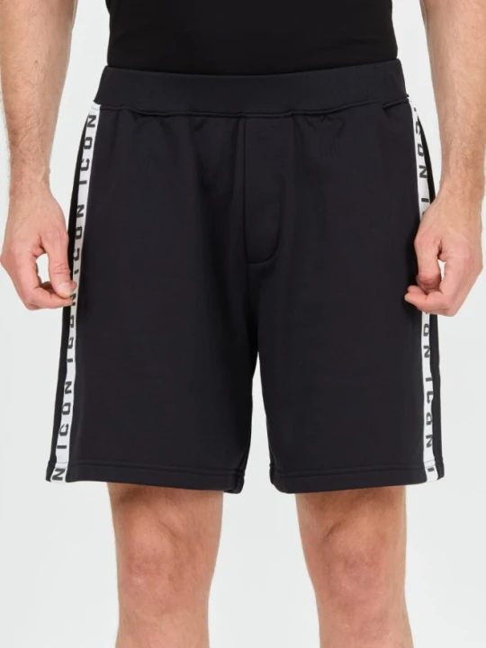 Zdjęcie produktu DSQUARED2 Czarne męskie spodenki Relax Fit, Rozmiar XL