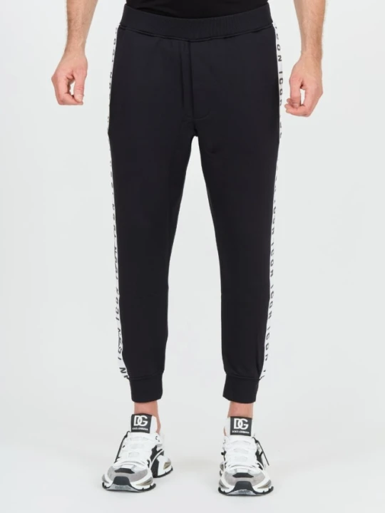 Zdjęcie produktu DSQUARED2 Czarne męskie spodnie dresowe Relax Dan Fit, Rozmiar XXL