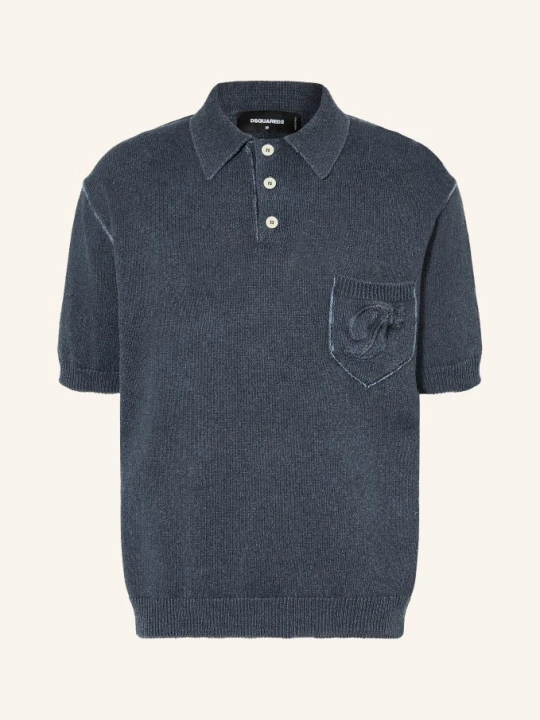 Zdjęcie produktu dsquared2 Dzianinowa Koszulka Polo blau GRANATOWY