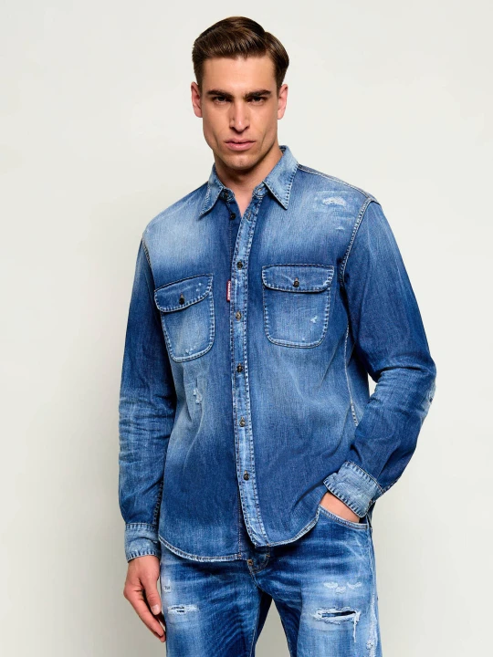 Zdjęcie produktu Dsquared2 Jeansowa koszula Canadian Vintage | Regular Fit niebieski