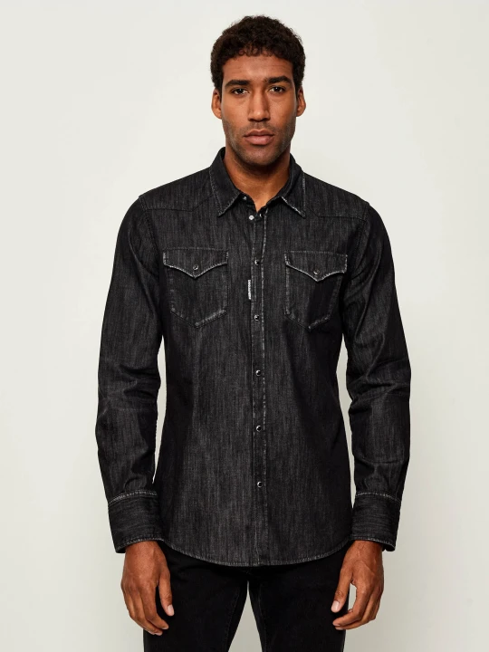Zdjęcie produktu Dsquared2 Jeansowa koszula Classic Western | Regular Fit czarny