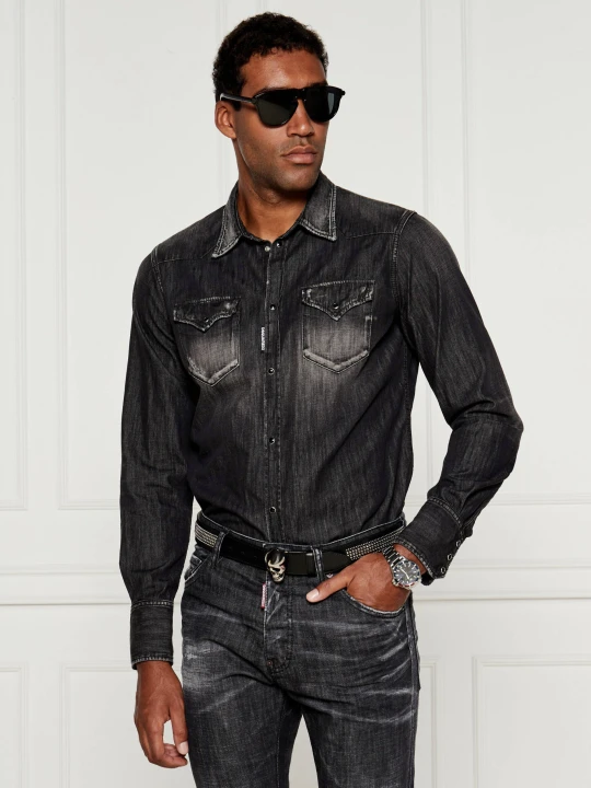 Zdjęcie produktu Dsquared2 Jeansowa koszula Classic Western | Regular Fit czarny
