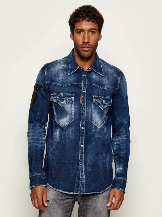 Zdjęcie produktu Dsquared2 Jeansowa koszula Ducati x Dsquared2 | Regular Fit niebieski
