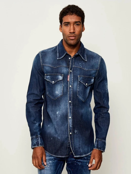 Zdjęcie produktu Dsquared2 Jeansowa koszula Fashion Western | Regular Fit granatowy