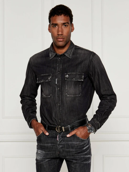 Zdjęcie produktu Dsquared2 Jeansowa koszula Relax Dan | Regular Fit czarny