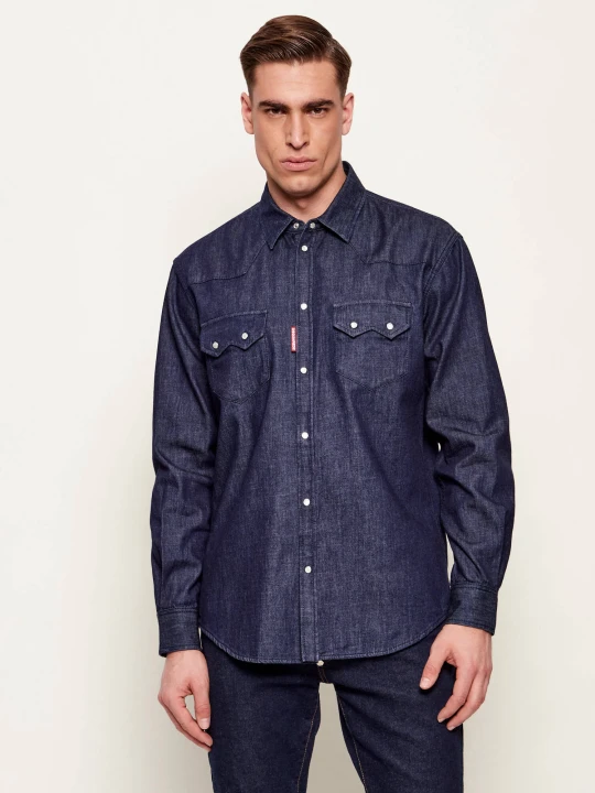 Zdjęcie produktu Dsquared2 Jeansowa koszula Twin Peaks | Relaxed fit granatowy