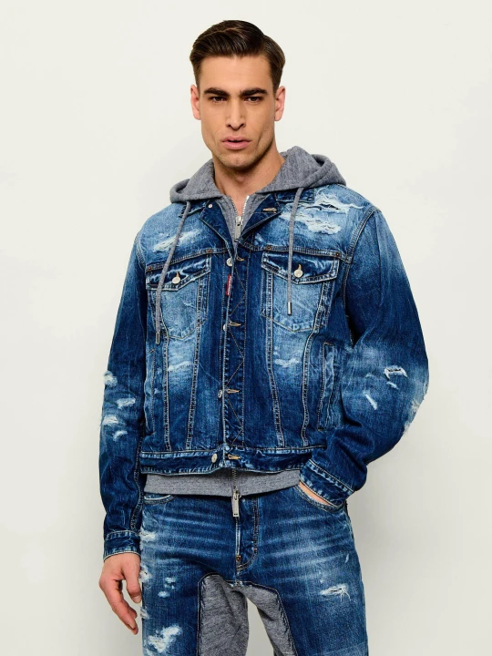 Zdjęcie produktu Dsquared2 Jeansowa kurtka | Oversize fit granatowy