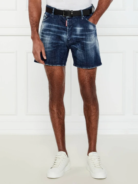 Zdjęcie produktu Dsquared2 Jeansowe szorty BRO | Regular Fit granatowy
