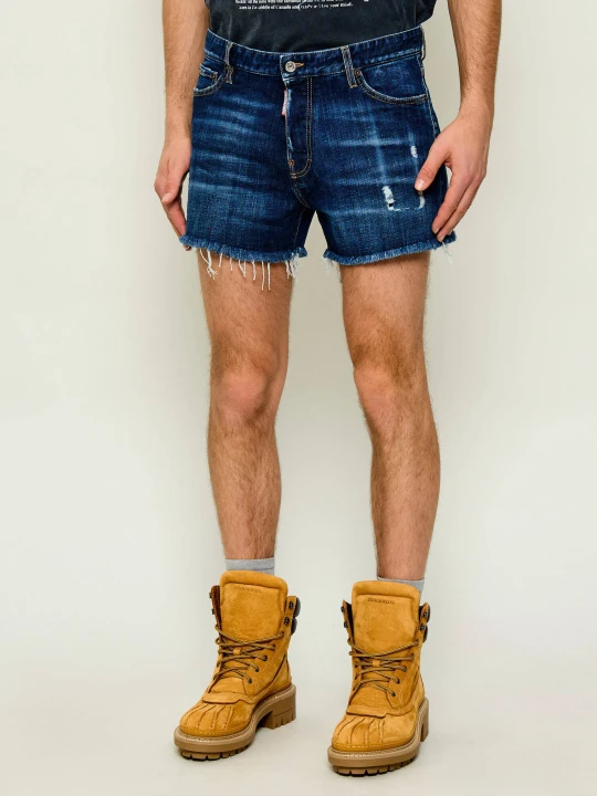 Zdjęcie produktu Dsquared2 Jeansowe szorty Cut Off | Slim Fit granatowy
