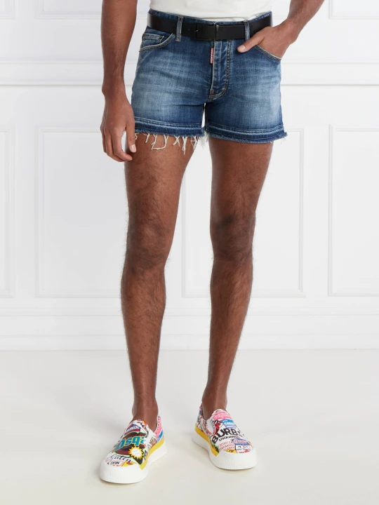 Zdjęcie produktu Dsquared2 Jeansowe szorty Dsquared2 x Rocco | Slim Fit niebieski