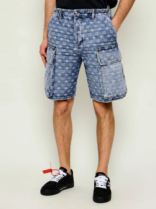 Zdjęcie produktu Dsquared2 Jeansowe szorty Utility | Relaxed fit niebieski