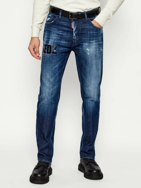 Zdjęcie produktu Dsquared2 Jeansy 642 | Tapered fit granatowy