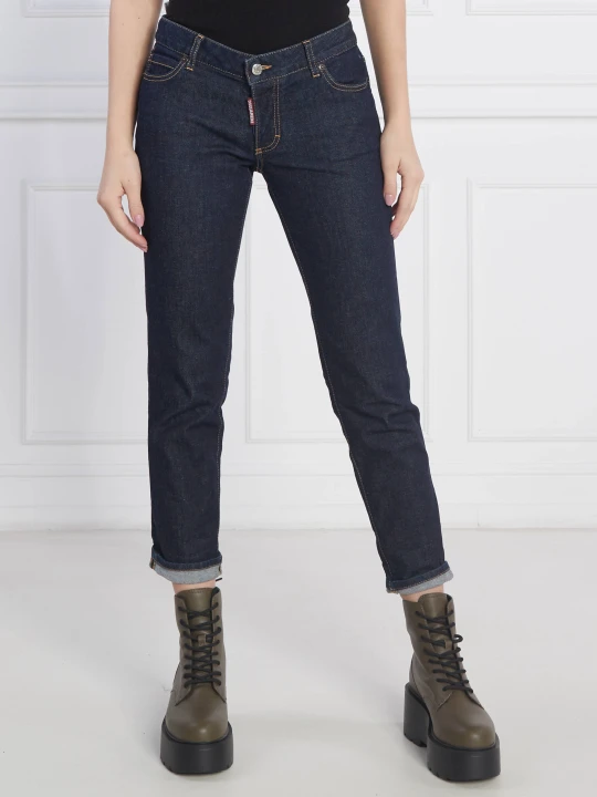 Zdjęcie produktu Dsquared2 Jeansy B-Icon Jennifer Crop | Slim Fit granatowy