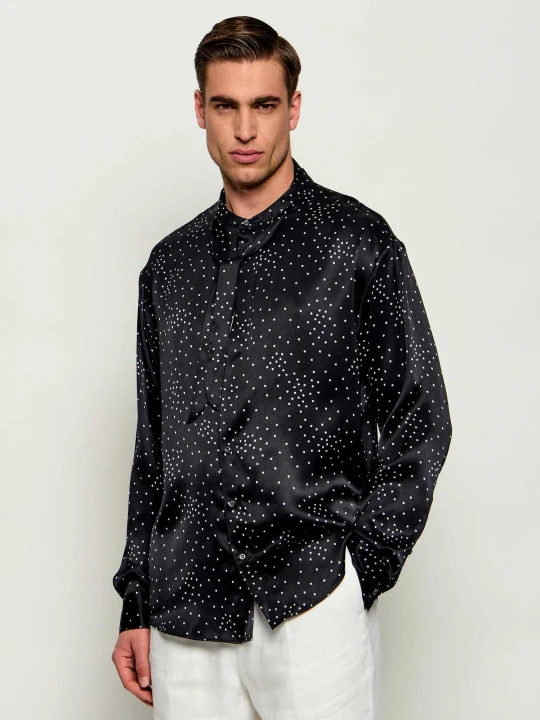 Zdjęcie produktu Dsquared2 Jedwabna koszula | Loose fit czarny
