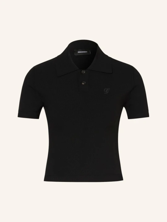 Zdjęcie produktu dsquared2 Koszulka Polo Z Pikowanym Wzorem schwarz CZARNY