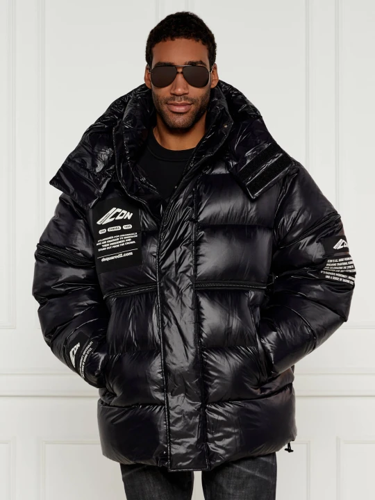 Zdjęcie produktu Dsquared2 Puchowa kurtka 2w1 | Oversize fit czarny
