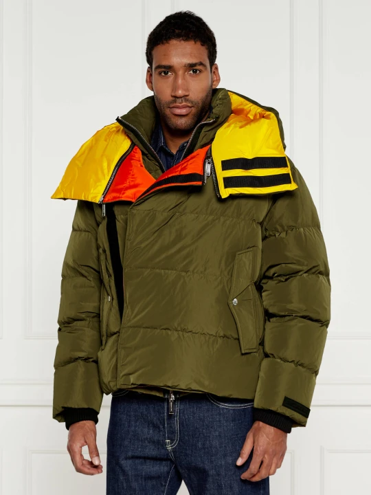 Zdjęcie produktu Dsquared2 Puchowa kurtka | Regular Fit oliwkowy