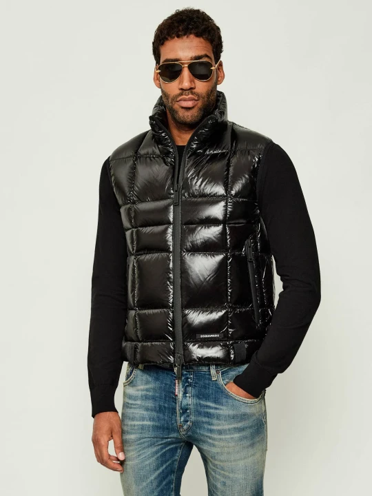 Zdjęcie produktu Dsquared2 Puchowy bezrękawnik | Regular Fit czarny
