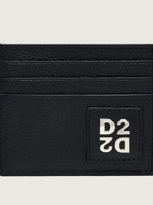 Zdjęcie produktu Dsquared2 Skórzane etui na karty czarny