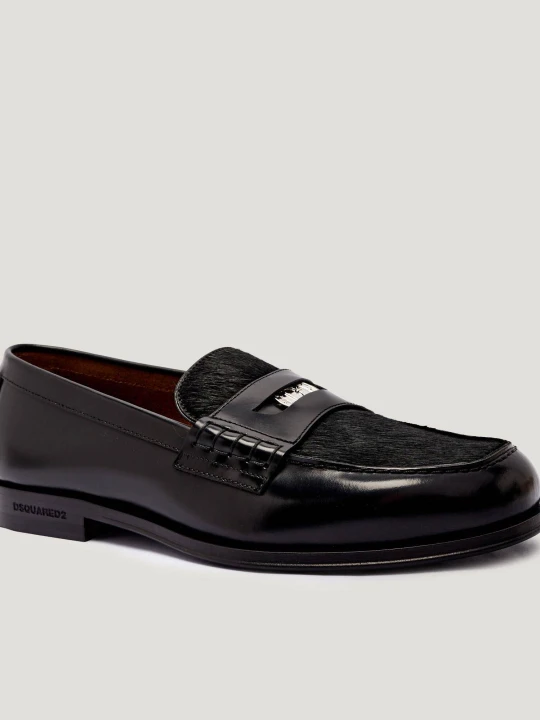 Zdjęcie produktu Dsquared2 Skórzane loafersy Neoclassic czarny