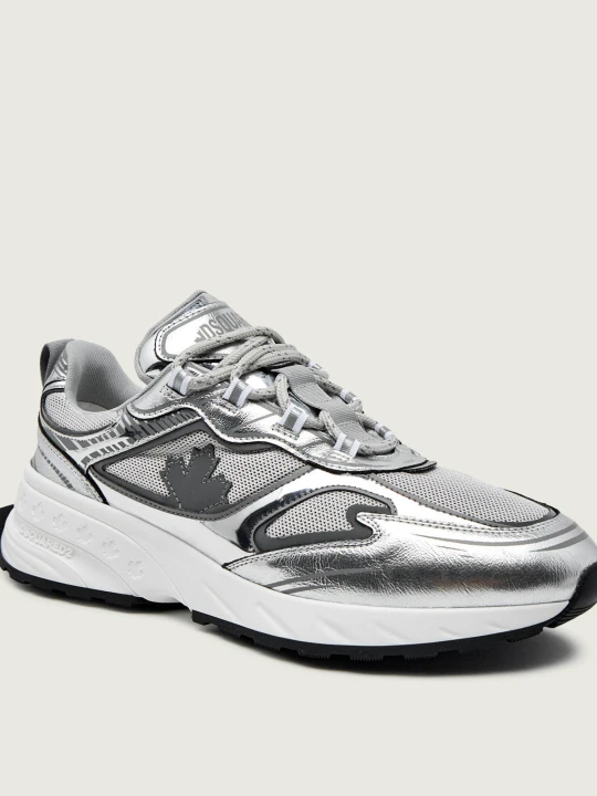 Zdjęcie produktu Dsquared2 Skórzane sneakersy srebrny