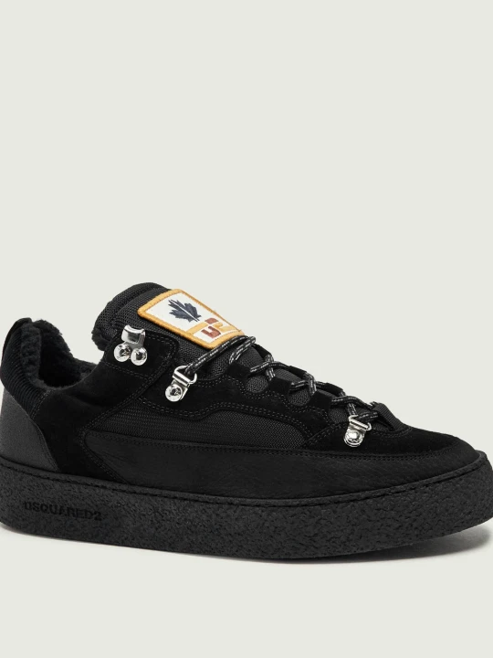 Zdjęcie produktu Dsquared2 Skórzane sneakersy Rapper''s Delight | zamsz czarny