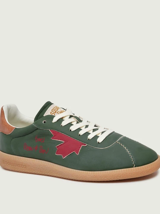 Zdjęcie produktu Dsquared2 Skórzane sneakersy Rebel oliwkowy