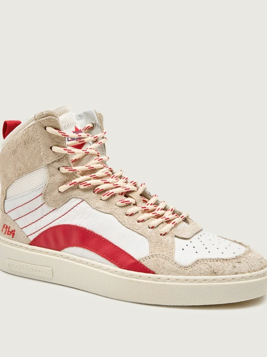 Zdjęcie produktu Dsquared2 Skórzane sneakersy RIDER | zamsz beżowy