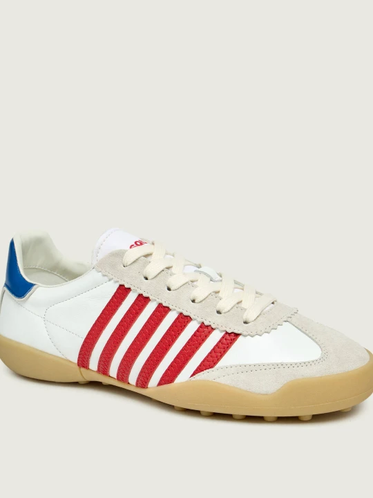 Zdjęcie produktu Dsquared2 Skórzane sneakersy SOCCER | zamsz biały