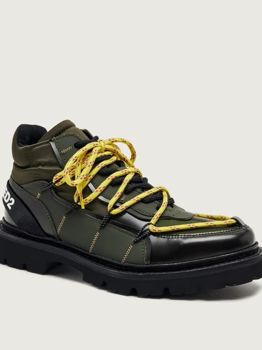 Zdjęcie produktu Dsquared2 Skórzane trapery zielony