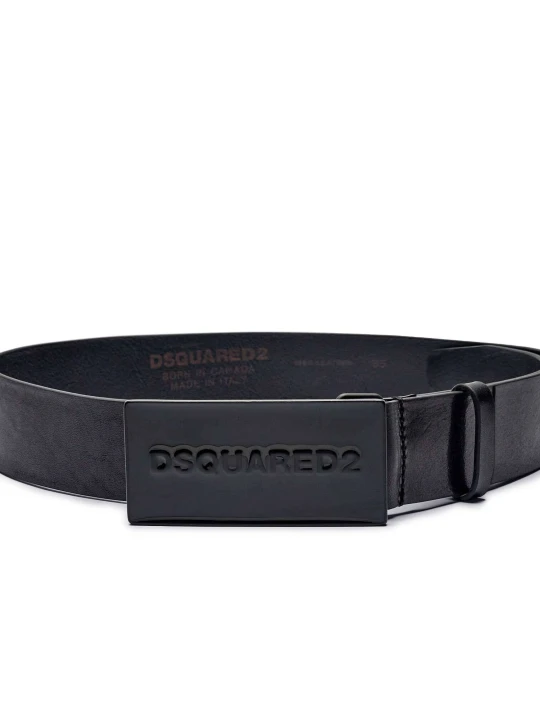 Zdjęcie produktu Dsquared2 Skórzany pasek czarny