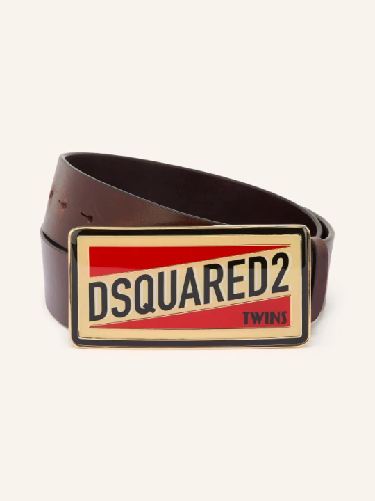 Zdjęcie produktu dsquared2 Skórzany Pasek schwarz brązowy